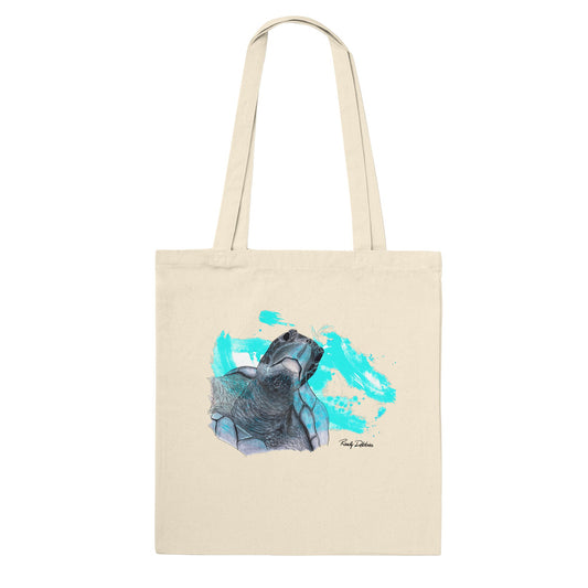 Turquoise Turtle Premium Tote Bag
