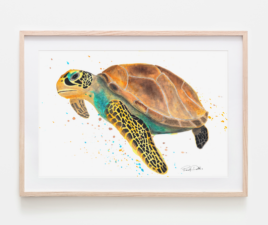 "Hamau Honu" Hawaiian Sea Turtle Print