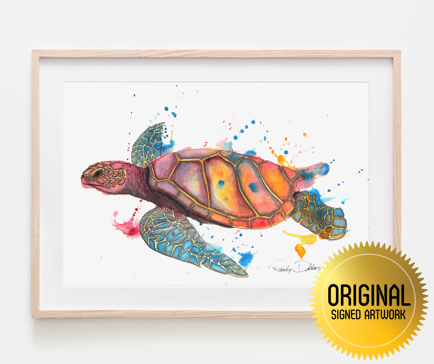 "Honu Paʻa" Hawaiian Sea Turtle ORIGINAL Watercolor Painting