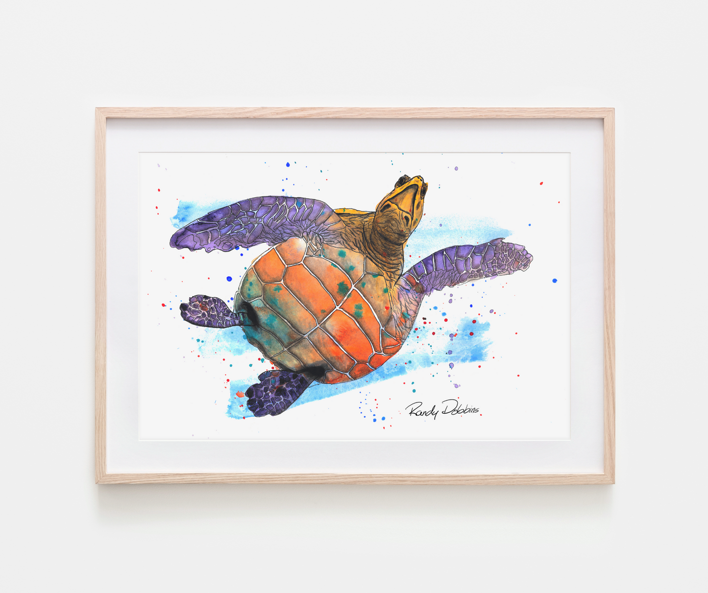 "Auʻau Honu Ma Luna" Sea Turtle Watercolor Print