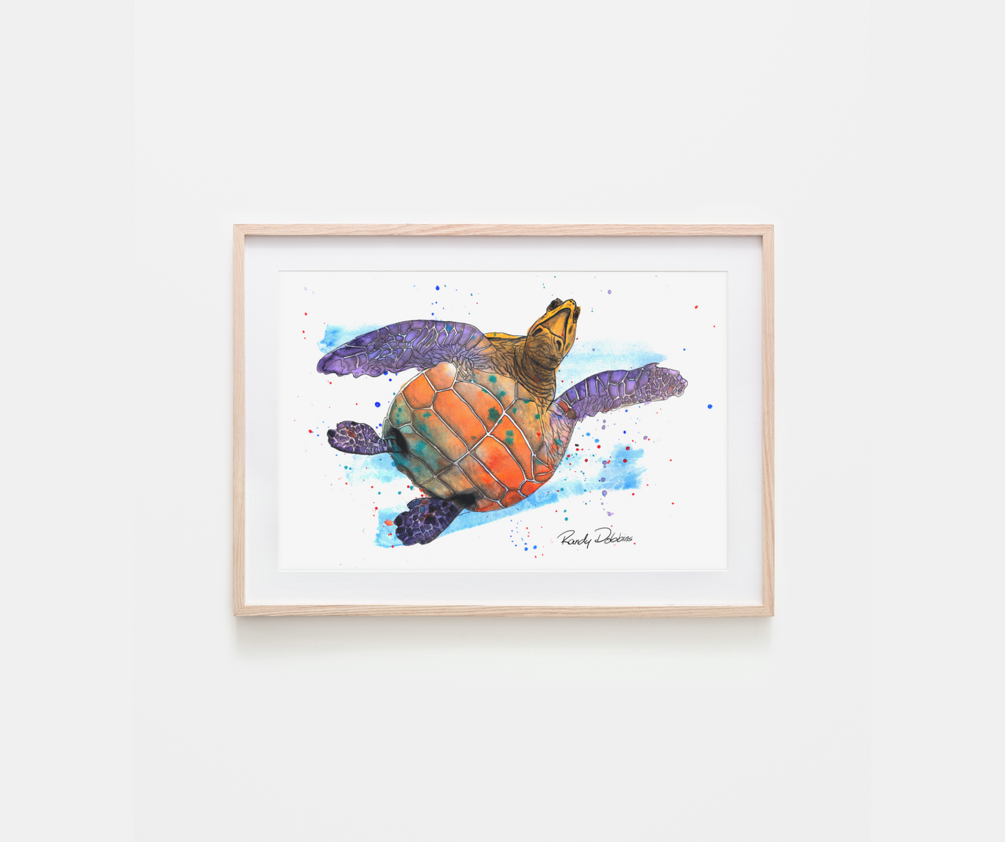 "Auʻau Honu Ma Luna" Sea Turtle Watercolor Print